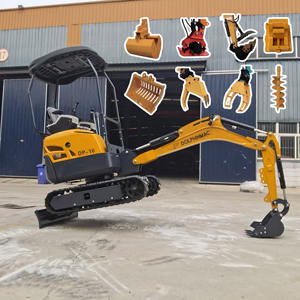 Máy xúc mini DP16 1.5 tấn, miễn phí vận chuyển, động cơ Kubota, bánh xích, máy móc di chuyển, máy xúc mini gia đình, bảo hành 1 năm - Product Image 1