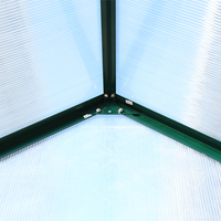 Kit de serre en aluminium MQLLC sur mesure, robuste, avec structure en polycarbonate traité thermiquement, facile à assembler, pour jardin et cour arrière