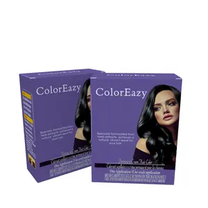 紫色纸盒用于多色染发剂包装安全护发染发膏化妆包装盒可降解