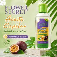 FLOWER SECRET Minyak Rambut Passion Fruit 70ml Terapi Perlindungan Panas Menutrisi & Memberikan Kilau OEM Private Label Agen Dicari