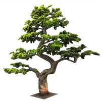 Arbres artificiels en pin, saule et érable à gros tronc pour l'aménagement paysager intérieur et extérieur, en matériau PE résistant aux UV