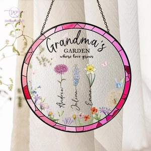 Attrape-soleil en verre peint Ondulations de l'eau Attrape-soleil avec pendentif en verre One-Piece Custom - Product Image 6