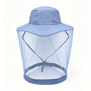 Blue Outdoor Bug Protection <b>Hat</b> with Full Face Netting - Adjustable Breathable <b>Sun</b> <b>Hat</b> for <b>Men</b> Women Beekeeping Camping - Product Image 4