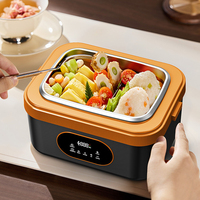 Boîte à lunch chauffante électrique sans fil rechargeable, réchauffeur de nourriture portable, conteneur chauffant pour le camping, le bureau, les pique-niques et les voyages