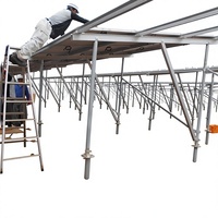 Solution tout-en-un : Structure de support au sol pour panneaux solaires de grande échelle en aluminium de qualité ingénierie, garantie 25 ans