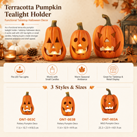 Lanterne Citrouille en Terre Cuite Personnalisée OEM ODM pour Halloween – Décoration Saisonnière et Porte-Bougie Citrouille
