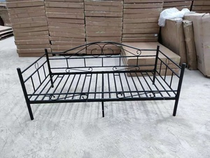 Hot Sale Design Adults Metal Portable <b>Single</b> <b>Bed</b> <b>Single</b> <b>Bed</b> Living Room Sofa <b>Single</b> Steel <b>Bed</b> - Product Image 3