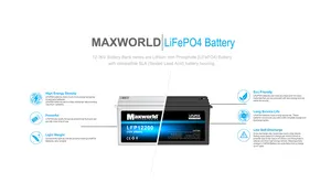 Batteria agli ioni di litio Lifepo4 a ciclo profondo 12V batteria al litio solare rv 150ah