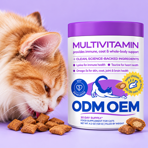 Multivitamines quotidiennes <span class=keywords><strong>pour</strong></span> chats avec probiotiques <span class=keywords><strong>pour</strong></span> la santé de la peau, du pelage, des articulations et du cœur, <span class=keywords><strong>pour</strong></span> chats d'intérieur, chatons, chats seniors, avec taurine, L-<span class=keywords><strong>lysine</strong></span>, oméga 3, double texture - Product Image 1