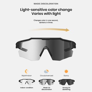 Lunettes <span class=keywords><strong>de</strong></span> soleil sportives ergonomiques pour le cyclisme et la course à pied, verres polarisés miroir, montures PC, lunettes <span class=keywords><strong>de</strong></span> sécurité extérieures OEM, prix compétitif - Product Image 2