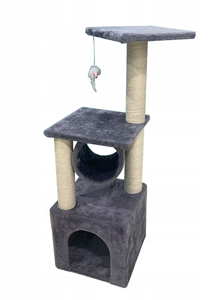 Marco de escalada de lujo personalizado para gatos, torre de árbol para gatos, juguete de gato de peluche sostenible con dientes de molienda y garras - Product Image 2