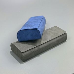 Estuche para Gafas de Sol de Color Sólido Vintage, Caja para Gafas Hecha a Mano con Textura de Piel de Cordero, Estuche Rígido con Tapa Abatible, Regalo Promocional de Lujo con Logotipo Personalizado - Product Image 3