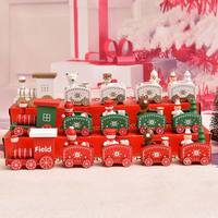 Vente en gros usine Nouveauté 2026 Décoration de Noël : Mini train en bois pour décorations de fêtes, idées cadeaux de bureau