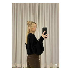 Boléro en tricot noir pour femmes, manches raglan, tailles standard S M L XL, adapté à toutes les saisons - Product Image 4