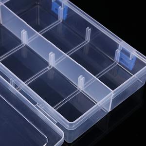 Clear 8-Compartment <b>Storage</b> <b>Box</b> With Lid For Jewelry <b>Tools</b> Cosmetics Accessories Desktop Organizer Zhejiang Made - Product Image 1