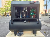 Compresseur d'air à vis stationnaire Airstone 5,5 kW 10 bars monophasé 220 V 50 Hz 800 L/min avec réservoir d'air de 200 L et moteur lubrifié