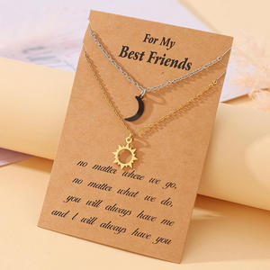 <span class=keywords><strong>Collana</strong></span> in Acciaio Inossidabile per il Ritorno a Scuola, Regalo per Bambini, Set di Collane <span class=keywords><strong>con</strong></span> Ciondoli <span class=keywords><strong>Sole</strong></span> <span class=keywords><strong>e</strong></span> <span class=keywords><strong>Luna</strong></span> - Product Image 5