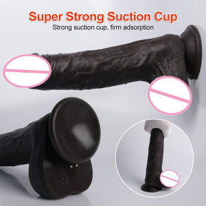 Remote Control Black Thrusting Real Silicone Dildo Vibrator untuk Wanita Telescopic Penis Female Vagina Masturbator Sex Toys - Product Image 4