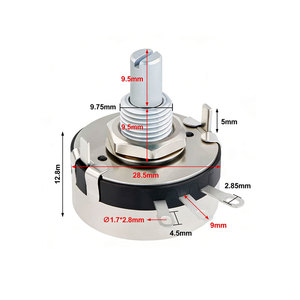 โพเทนชิโอมิเตอร์แบบหมุน 5 ชิ้น 470R แกนกลม คาร์บอน โรตารี่ เทเปอร์ โพเทนชิโอมิเตอร์ WTH118 2W 1A 1K 2.2K 4.7K 10K 22K 47K 100R 220K 560K 1M - Product Image 1