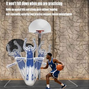Mannequin de défenseur de basketball gonflable 7,6 pieds réglable et portable pour entraînement de la technique, avec pompe à <span class=keywords><strong>air</strong></span> facile à utiliser - Product Image 5