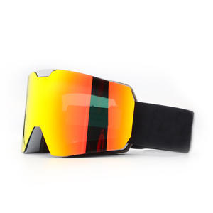 Lunettes de ski magnétiques XH-146, double couche anti-buée, monture en TPU, couleur sable lime, lentilles interchangeables pour adultes, utilisation en extérieur - Product Image 2