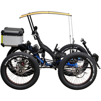 Quadricycle électrique tout-terrain ultime à 4 roues motrices |   Tricycle tout-terrain robuste à pneus larges |   Vélo électrique à quatre roues motrices TrikExplor