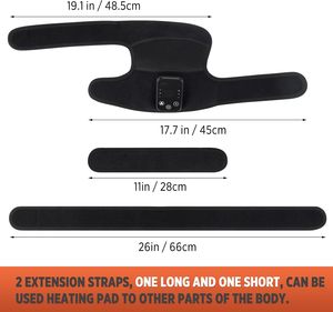 Ceinture chauffante sans fil pour soulagement de la douleur, avec vibrations, pour épaule, coude, genou, pied, masseur, batterie 4000 mAh, 65 niveaux de chauffage - Product Image 5