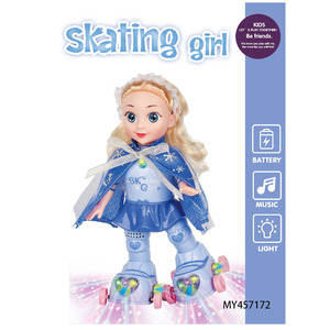 Juguete de Moda 2026, <span class=keywords><strong>Muñeca</strong></span> Eléctrica <span class=keywords><strong>Patinadora</strong></span> con Luz y Música, Juguete de Plástico BO para Niñas, Regalo de Navidad - Product Image 3