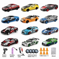KSF Popular 1:24 Mini RC Drift Car 4WD Coche de juguete Control remoto Cable USB incluido Modelo de simulación Radio Control Juguetes para niños