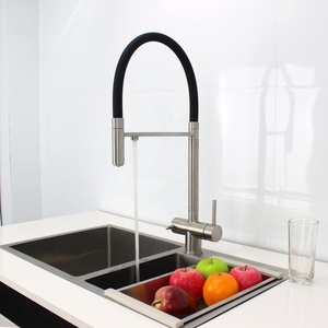 Grifo de cocina personalizado Matt Black Friday, grifo mezclador de cocina extraíble de 3 vías de acero inoxidable 304, grifo de filtro 3 en 1 - Product Image 3