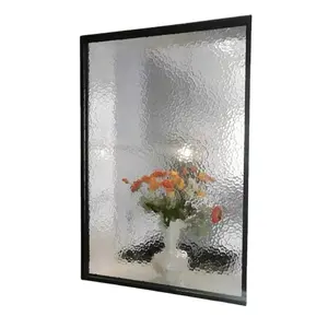 Vidro temperado com estampa de ondulação de água popular e moderno para jantar ou mesa de café