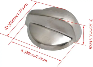 WB03T10295 <span class=keywords><strong>Cooktop</strong></span> Burner ลูกบิดเคลือบโครเมี่ยมโลหะลูกบิดเตาควบคุมลูกบิด - Product Image 5