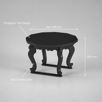 Table d'appoint octogonale en bois, style minimaliste, avec pieds courbés sculptés, meuble d'appoint pour salon et chambre, décoration intérieure Guangdong