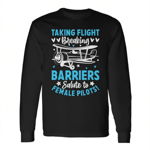 Camiseta de manga larga Taking Flight Breaking Barriers Salute To Female Pilots - Product Image 2