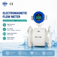 Digital Electromagnetic Flow Meter 0.5% F.s DN10~50 Flange Electromagnetic Flowmeter for Liquid Water Sewage Measurement