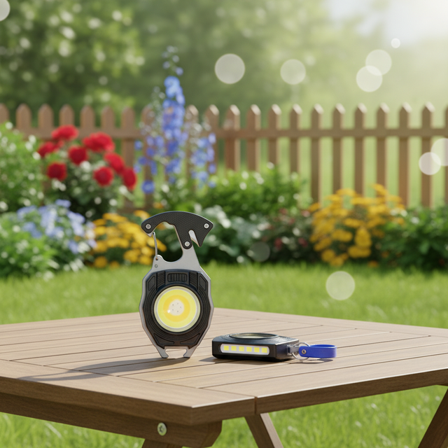 New Cob Mini Keychain Portable Opener Hook Pocket Work Light Magnetic USB Rechargeable IP65 Waterproof Outdoor High CRI 90 LED