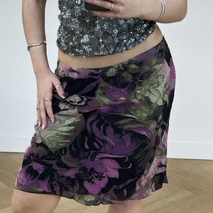 Falda Midi de Malla con Estampado Tie Dye Retro para Mujer, Estilo Vintage Y2K, Ligera, Falda de Moda para Mujer para Verano - Product Image 4