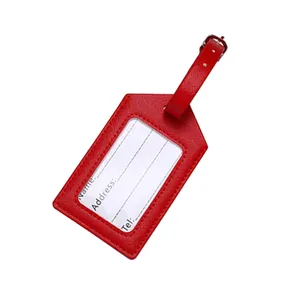 promotion gifts custom personalized white genuine leather pu luggage tags