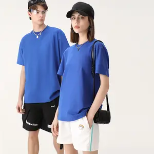 Camiseta informal personalizable para hombre y mujer, camisa de alta calidad 100% algodón, colores combinados, unisex