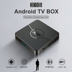 Hộp Tivi chất lượng HD bán chạy X16 Android <span class=keywords><strong>11</strong></span> mới, thân máy nhẹ, hỗ trợ phát trực tuyến kỹ thuật số siêu Full HD với tất cả các kênh - Product Image 3