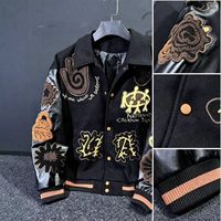 Service de broderie et d'impression sur vestes de baseball personnalisées, vestes pour hommes de haute qualité, style rétro tendance, motifs brodés