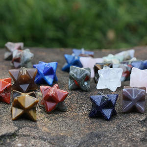 20mm Cristal Naturel Merkaba <span class=keywords><strong>Protection</strong></span> Sculpture Rose Quartz Étoile Pendentifs Charmes Méditation Énergie pour DIY Fabrication de Bijoux - Product Image 6