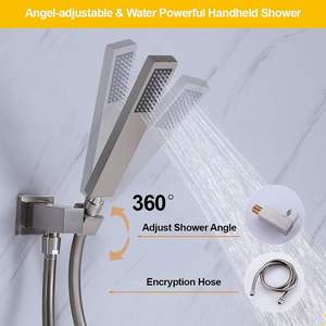 Современный цельный латунный Набор смесителей для ванной с одной ручкой, наполнитель для ванной с водопадом и клапаном, матовый никель - Product Image 3