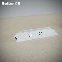 Escritorio Rectangular de Madera Moderno y Resistente para Reuniones con Orificios Integrados para Cables, Ideal para Salas de Juntas Profesionales y Espacios de Oficina