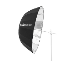 Parapluie Réflecteur Parabolique Noir Godox UB-85S 85cm (33,5 Pouces) pour Studio avec Tissu Diffuseur Noir et Argent
