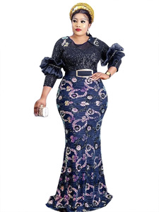 2022 <span class=keywords><strong>natale</strong></span> nuovi arrivi africani abiti da sera <span class=keywords><strong>donna</strong></span> paillettes abito da festa elegante alla moda abito sottile - Product Image 3