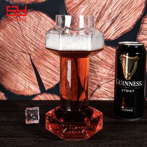 SUNYO fatto a mano Pilsner vetro personalizzato stile americano manubrio birra in vetro con Logo di cristallo vendita calda per le feste - Product Image 1