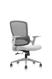 Fully Customize Modern <b>Grey</b> Visitors Waiting Room <b>Chair</b> Spine Support Rotating Comfortable Mesh Work Desk Staff <b>Office</b> <b>Chair</b> - Product Image 3
