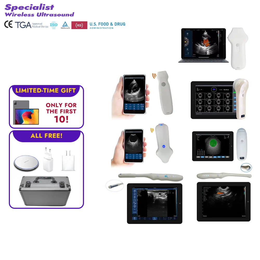 Système d'échographie sans fil pédiatrique avancé pour le diagnostic de précision dans les applications de cardiologie, d'obstétrique et de MSK