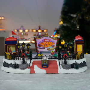 Anyou Vente chaude Décor de Noël lumineux à LED pour patinoires de voitures tamponneuses, décor de Noël rotatif avec boîte à musique - Product Image 2